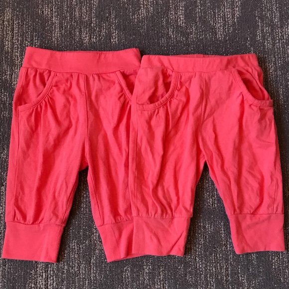 Old navy coral cropped jogger pants size 18-24 months - Picture 1 of 10